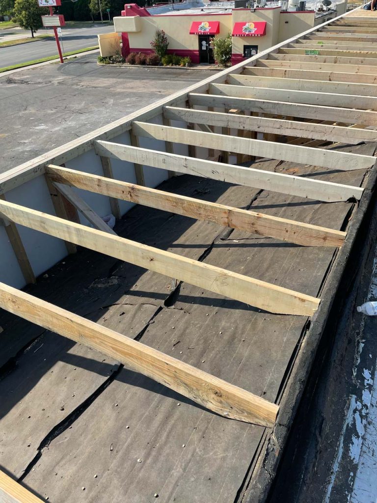 Adding wood underlay for a commercial space